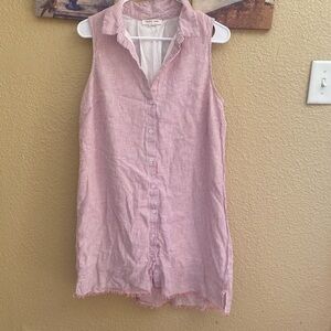 beachlunchlounge Pink Polo Collar Sundress